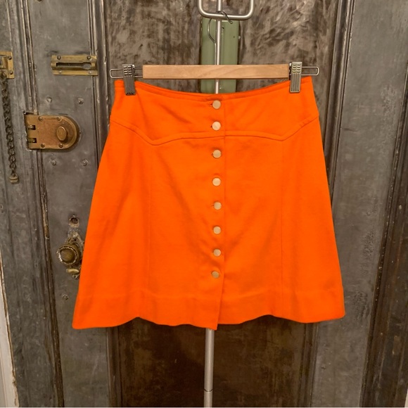 Vintage Skirts Xs S Vintage 6s 70s Mod Orange Aline Mini Skirt